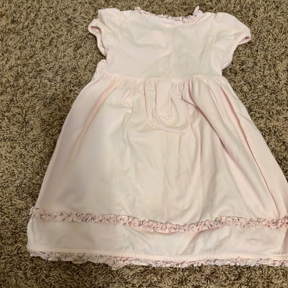 Janie and Jack Light Pink Dress 12-18 Months Rosebud Embroidery Short Sleeve - Picture 3 of 3